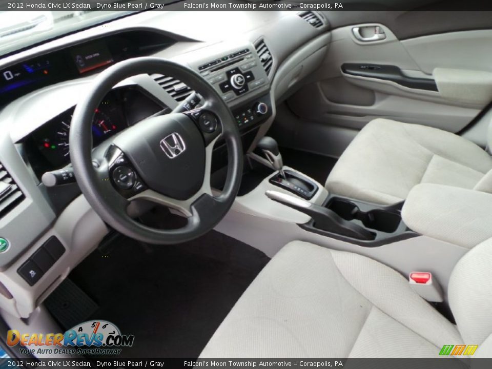 2012 Honda Civic LX Sedan Dyno Blue Pearl / Gray Photo #20