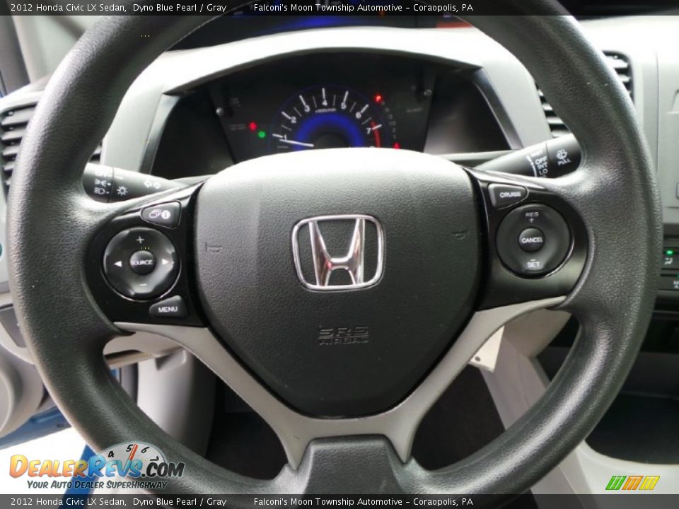2012 Honda Civic LX Sedan Dyno Blue Pearl / Gray Photo #22