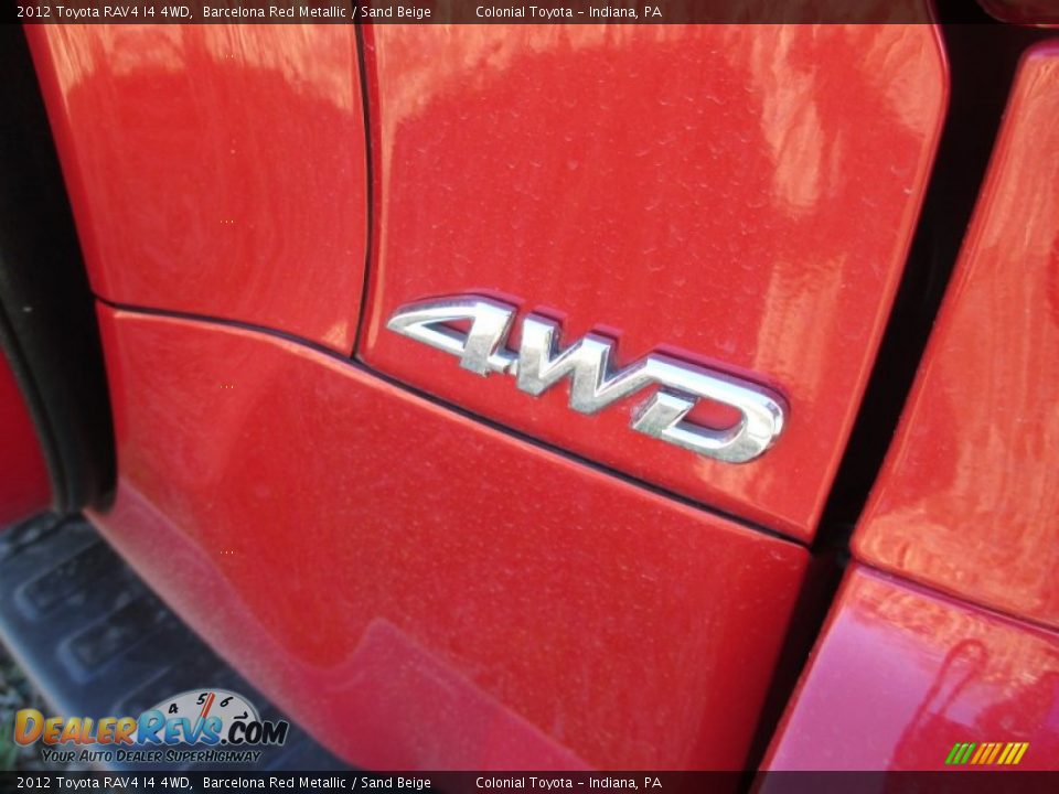 2012 Toyota RAV4 I4 4WD Barcelona Red Metallic / Sand Beige Photo #6