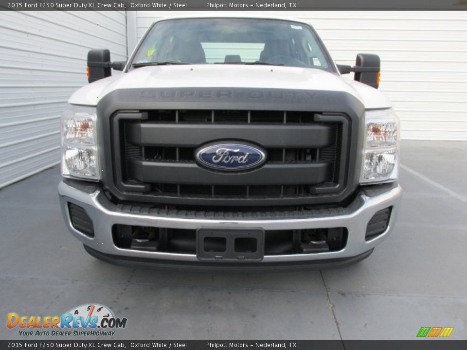 2015 Ford F250 Super Duty XL Crew Cab Oxford White / Steel Photo #8