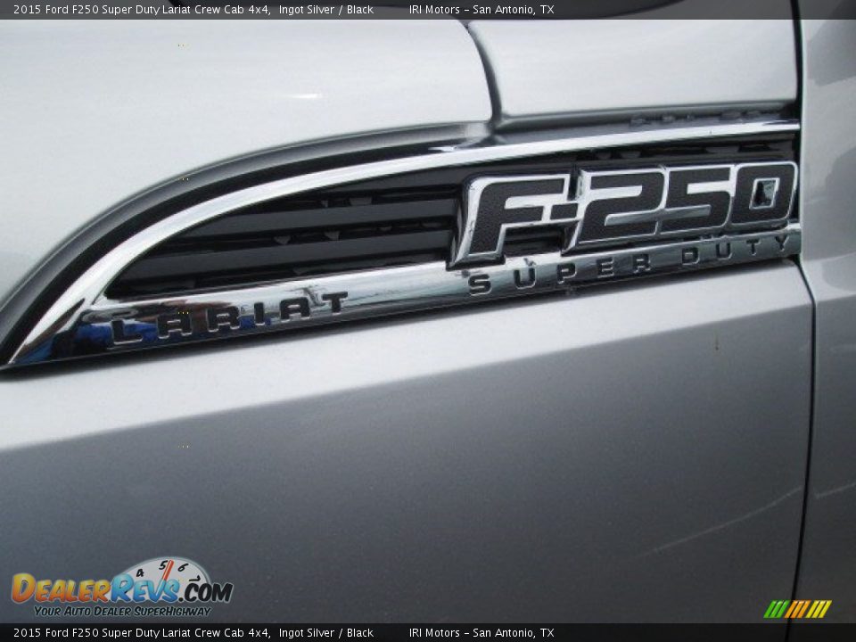 2015 Ford F250 Super Duty Lariat Crew Cab 4x4 Ingot Silver / Black Photo #7
