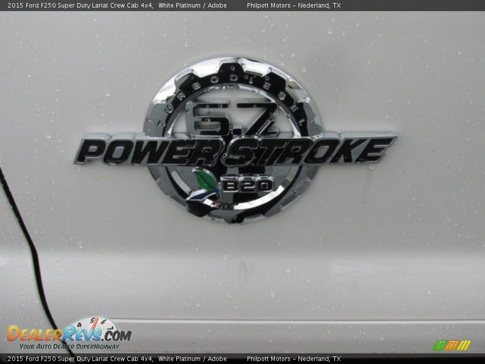 2015 Ford F250 Super Duty Lariat Crew Cab 4x4 White Platinum / Adobe Photo #15