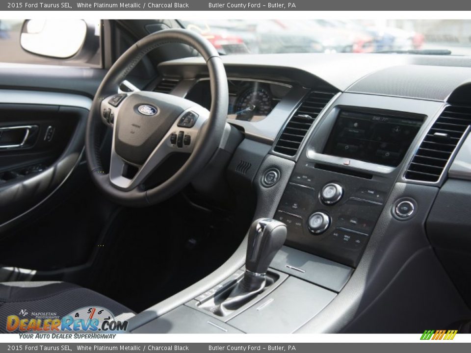 2015 Ford Taurus SEL White Platinum Metallic / Charcoal Black Photo #8