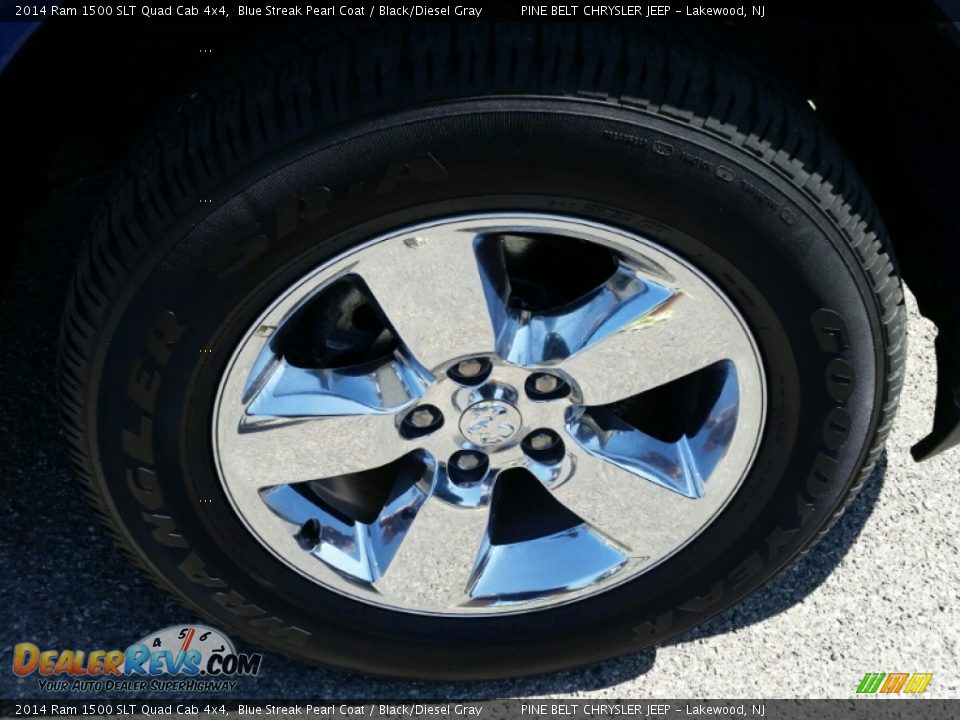 2014 Ram 1500 SLT Quad Cab 4x4 Blue Streak Pearl Coat / Black/Diesel Gray Photo #4