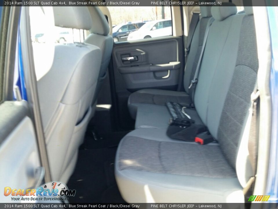 2014 Ram 1500 SLT Quad Cab 4x4 Blue Streak Pearl Coat / Black/Diesel Gray Photo #12