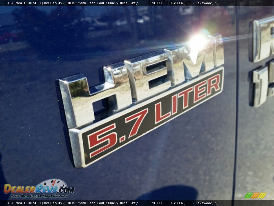 2014 Ram 1500 SLT Quad Cab 4x4 Blue Streak Pearl Coat / Black/Diesel Gray Photo #20