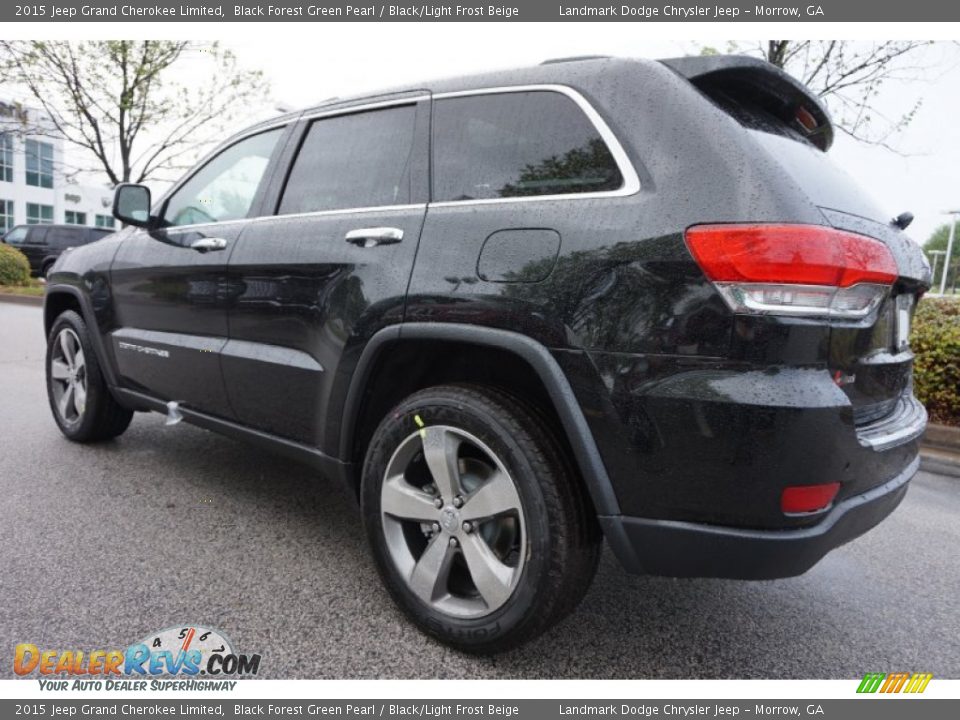 2015 Jeep Grand Cherokee Limited Black Forest Green Pearl / Black/Light Frost Beige Photo #2