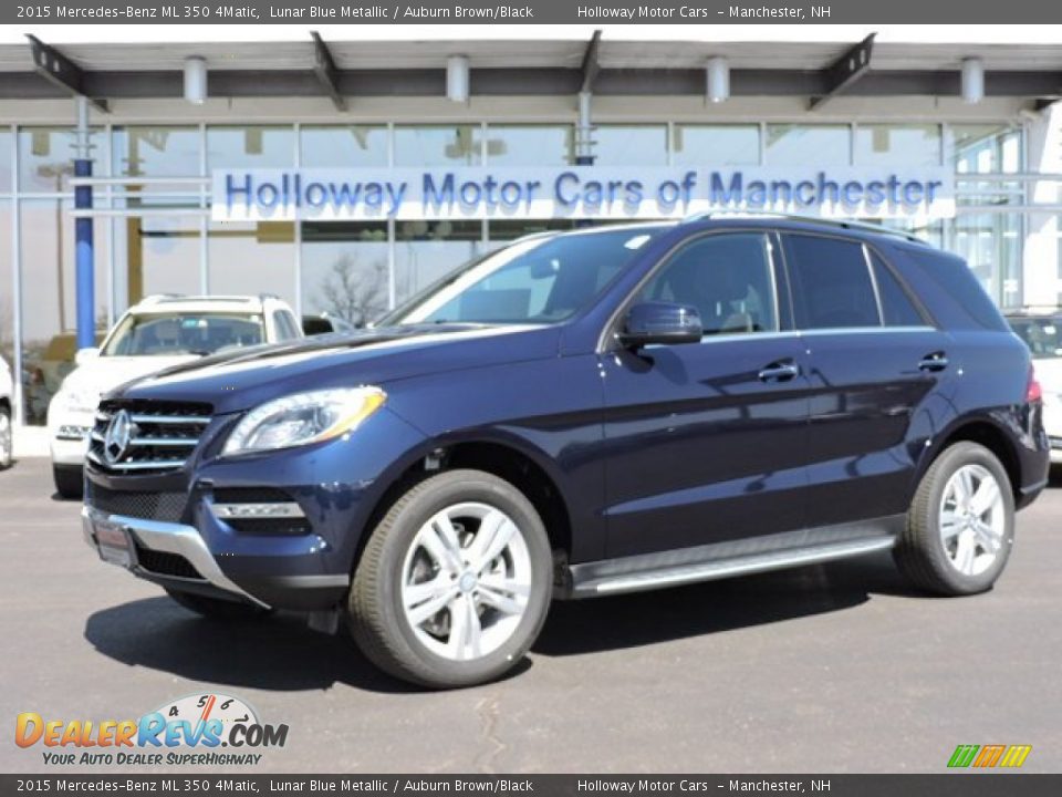 2015 Mercedes-Benz ML 350 4Matic Lunar Blue Metallic / Auburn Brown/Black Photo #1
