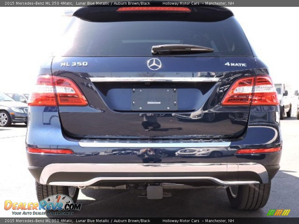 2015 Mercedes-Benz ML 350 4Matic Lunar Blue Metallic / Auburn Brown/Black Photo #4