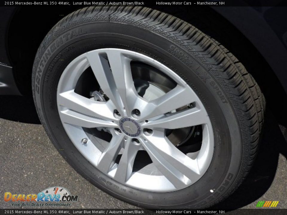 2015 Mercedes-Benz ML 350 4Matic Lunar Blue Metallic / Auburn Brown/Black Photo #5