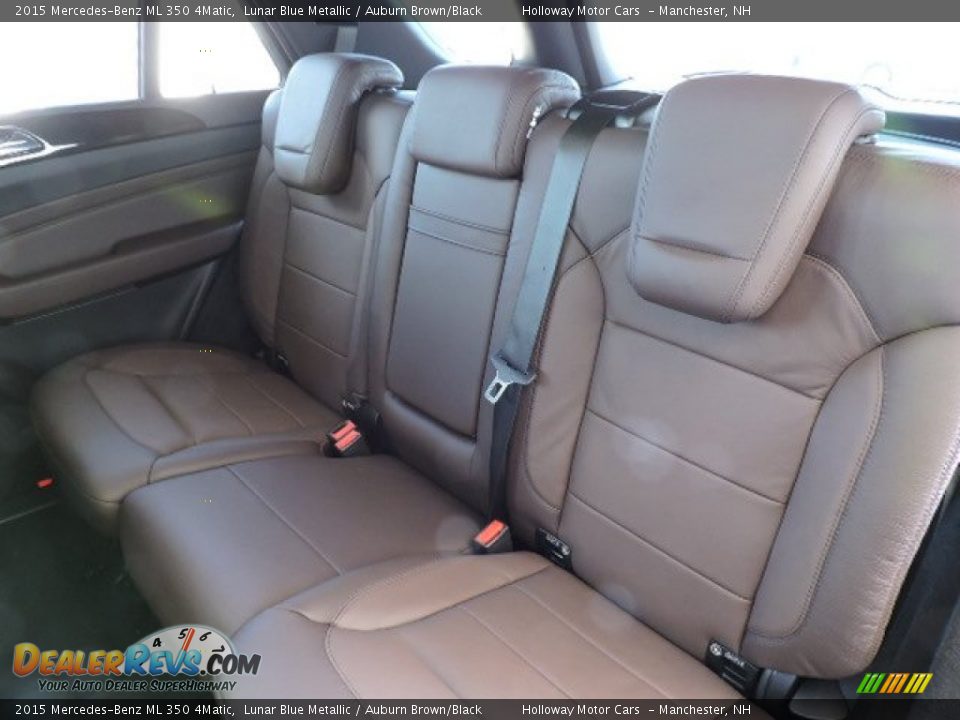 2015 Mercedes-Benz ML 350 4Matic Lunar Blue Metallic / Auburn Brown/Black Photo #7