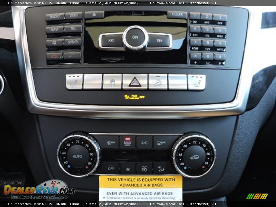 2015 Mercedes-Benz ML 350 4Matic Lunar Blue Metallic / Auburn Brown/Black Photo #9