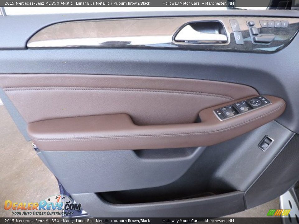 2015 Mercedes-Benz ML 350 4Matic Lunar Blue Metallic / Auburn Brown/Black Photo #10