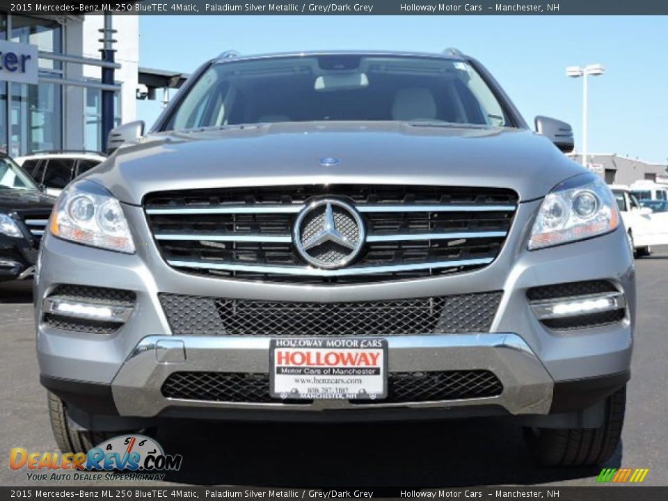 2015 Mercedes-Benz ML 250 BlueTEC 4Matic Paladium Silver Metallic / Grey/Dark Grey Photo #2