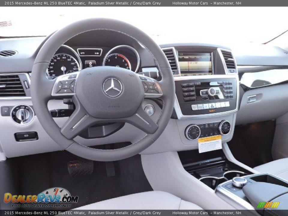 2015 Mercedes-Benz ML 250 BlueTEC 4Matic Paladium Silver Metallic / Grey/Dark Grey Photo #8