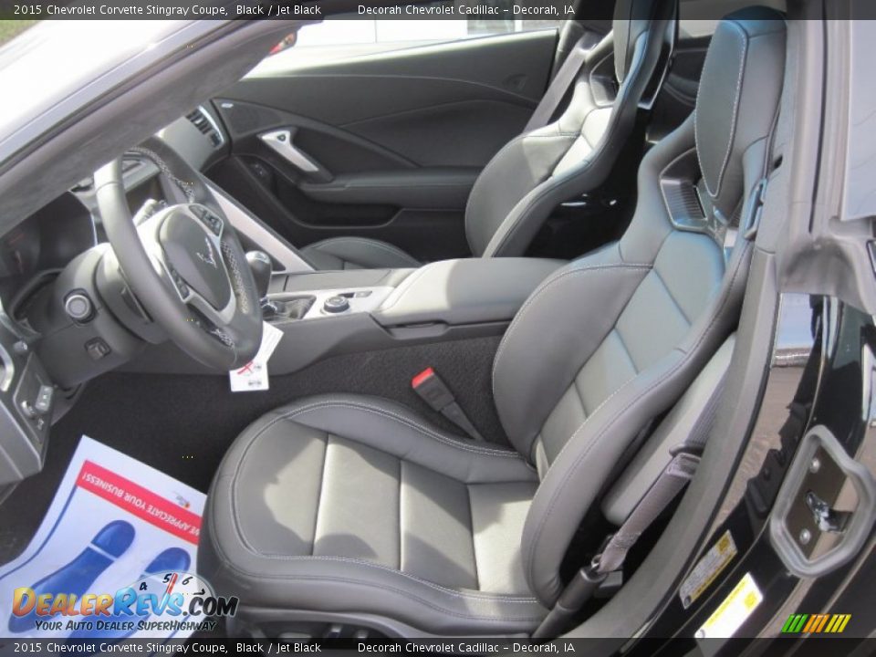 Jet Black Interior - 2015 Chevrolet Corvette Stingray Coupe Photo #7