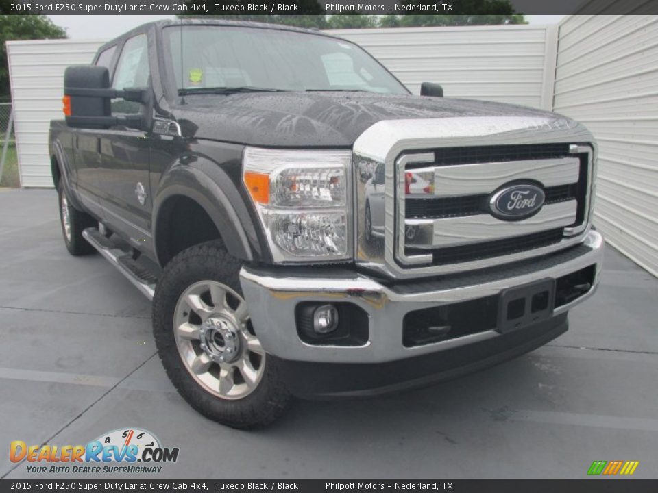 2015 Ford F250 Super Duty Lariat Crew Cab 4x4 Tuxedo Black / Black Photo #1