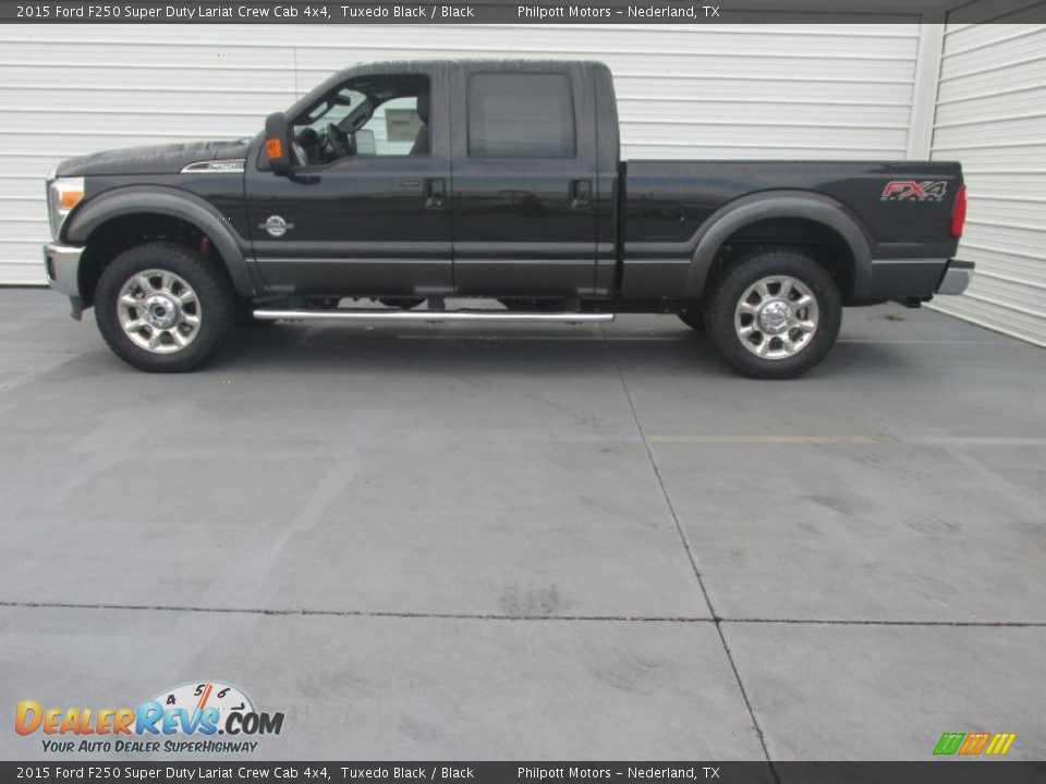 2015 Ford F250 Super Duty Lariat Crew Cab 4x4 Tuxedo Black / Black Photo #6