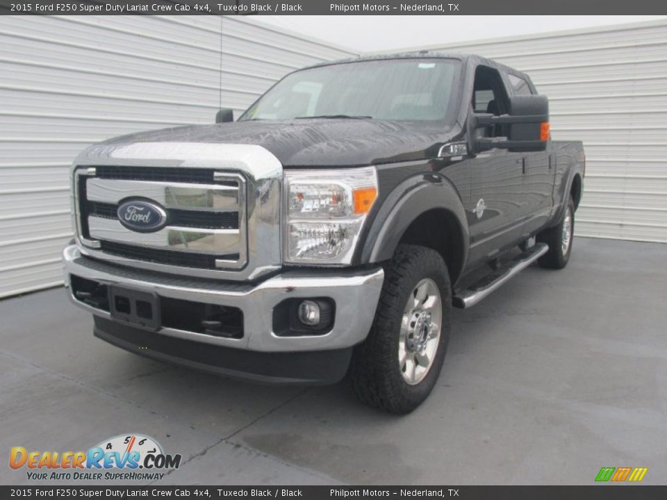 2015 Ford F250 Super Duty Lariat Crew Cab 4x4 Tuxedo Black / Black Photo #7