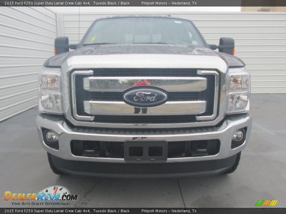 2015 Ford F250 Super Duty Lariat Crew Cab 4x4 Tuxedo Black / Black Photo #8