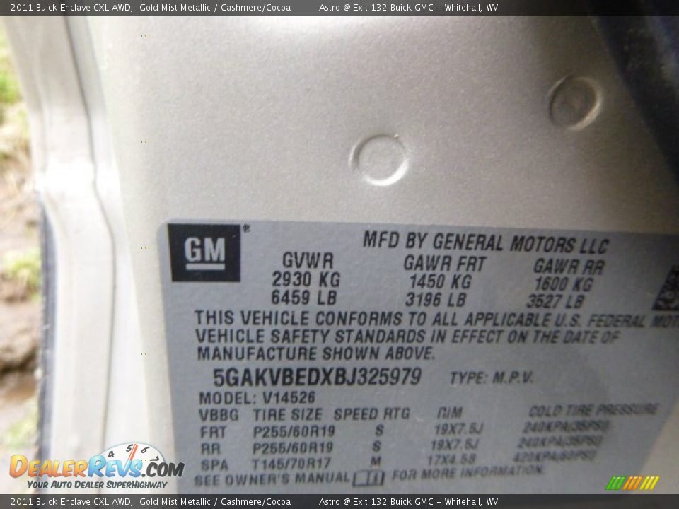 2011 Buick Enclave CXL AWD Gold Mist Metallic / Cashmere/Cocoa Photo #14