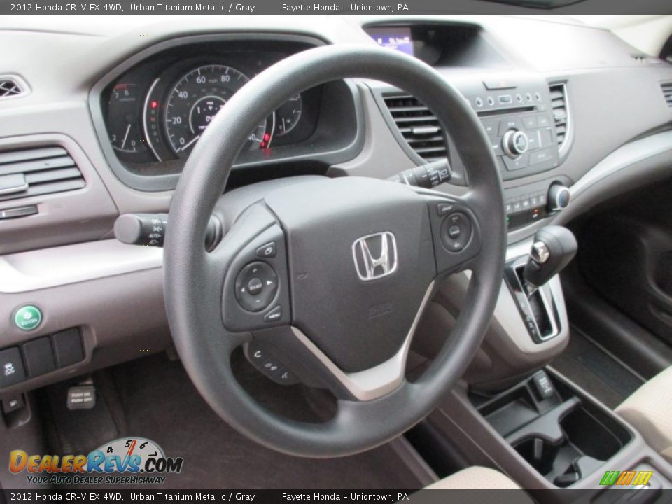 2012 Honda CR-V EX 4WD Urban Titanium Metallic / Gray Photo #11