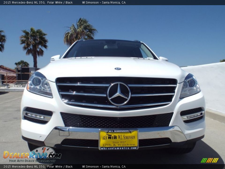 2015 Mercedes-Benz ML 350 Polar White / Black Photo #2
