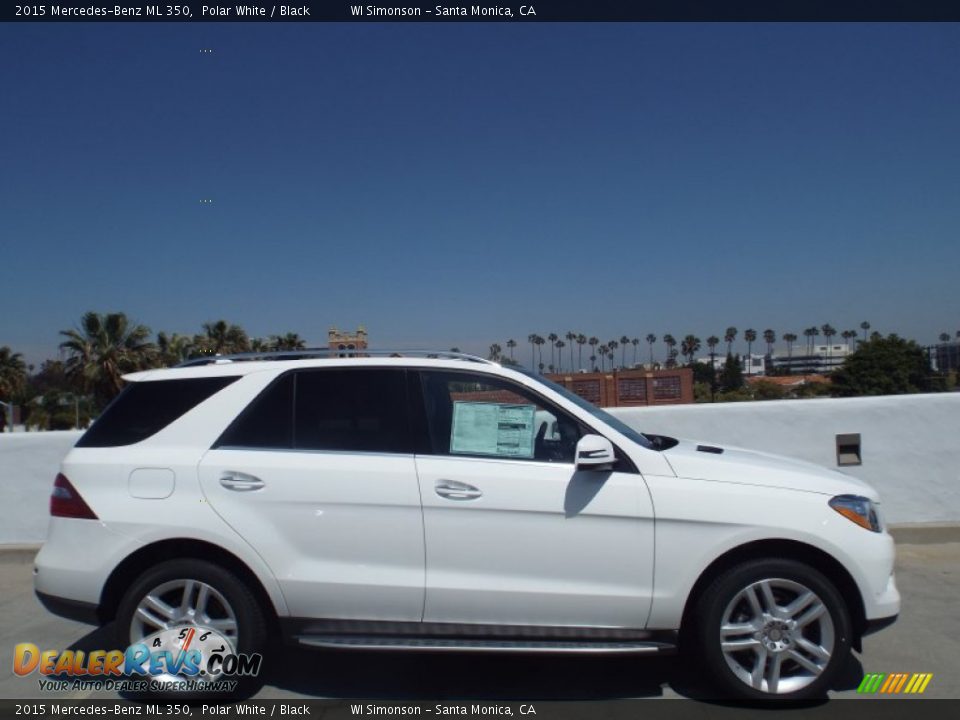 2015 Mercedes-Benz ML 350 Polar White / Black Photo #3