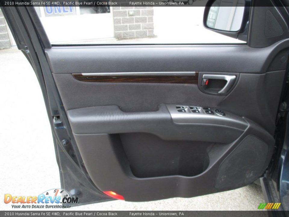 2010 Hyundai Santa Fe SE 4WD Pacific Blue Pearl / Cocoa Black Photo #6