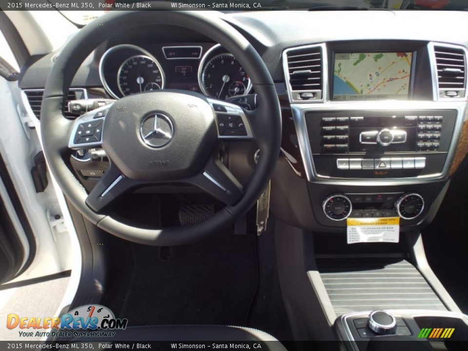 2015 Mercedes-Benz ML 350 Polar White / Black Photo #9