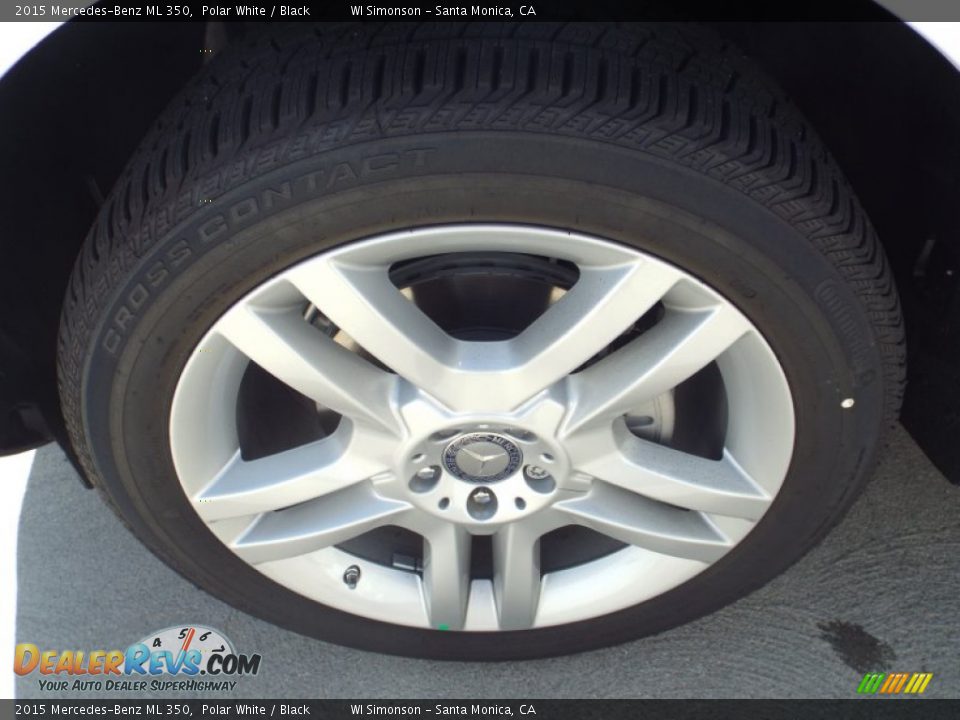 2015 Mercedes-Benz ML 350 Polar White / Black Photo #10