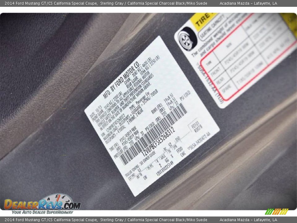 2014 Ford Mustang GT/CS California Special Coupe Sterling Gray / California Special Charcoal Black/Miko Suede Photo #19