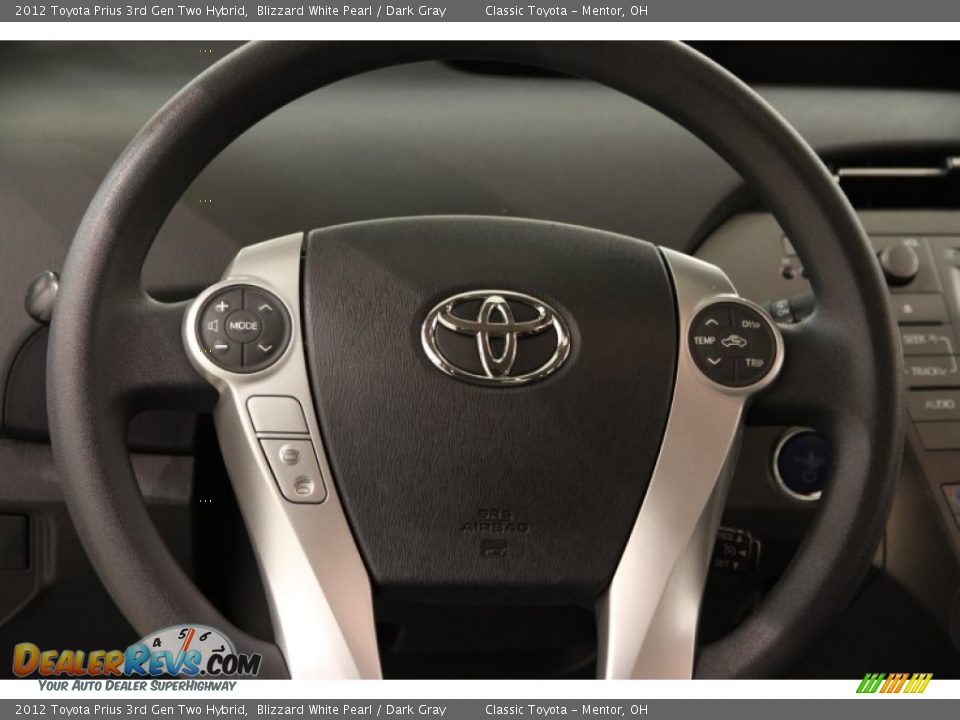 2012 Toyota Prius 3rd Gen Two Hybrid Blizzard White Pearl / Dark Gray Photo #6