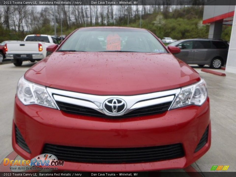 2013 Toyota Camry LE Barcelona Red Metallic / Ivory Photo #2