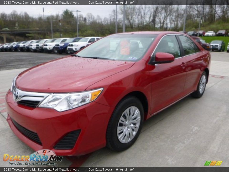 2013 Toyota Camry LE Barcelona Red Metallic / Ivory Photo #3