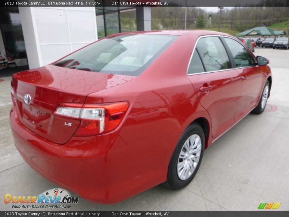 2013 Toyota Camry LE Barcelona Red Metallic / Ivory Photo #7