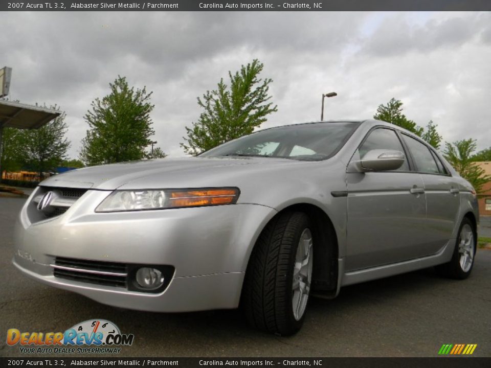 2007 Acura TL 3.2 Alabaster Silver Metallic / Parchment Photo #6