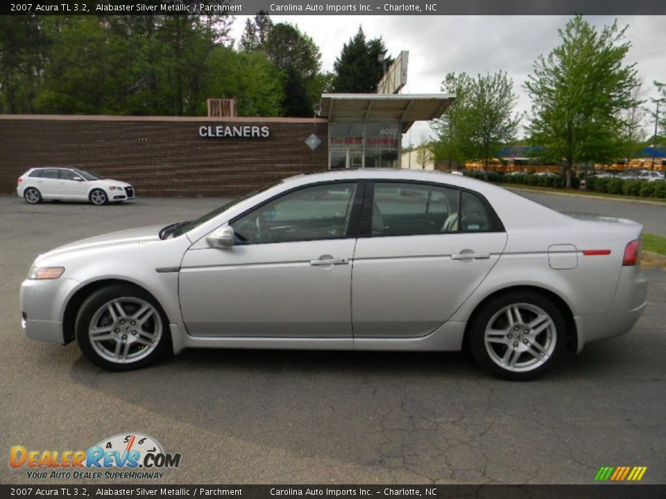 2007 Acura TL 3.2 Alabaster Silver Metallic / Parchment Photo #7