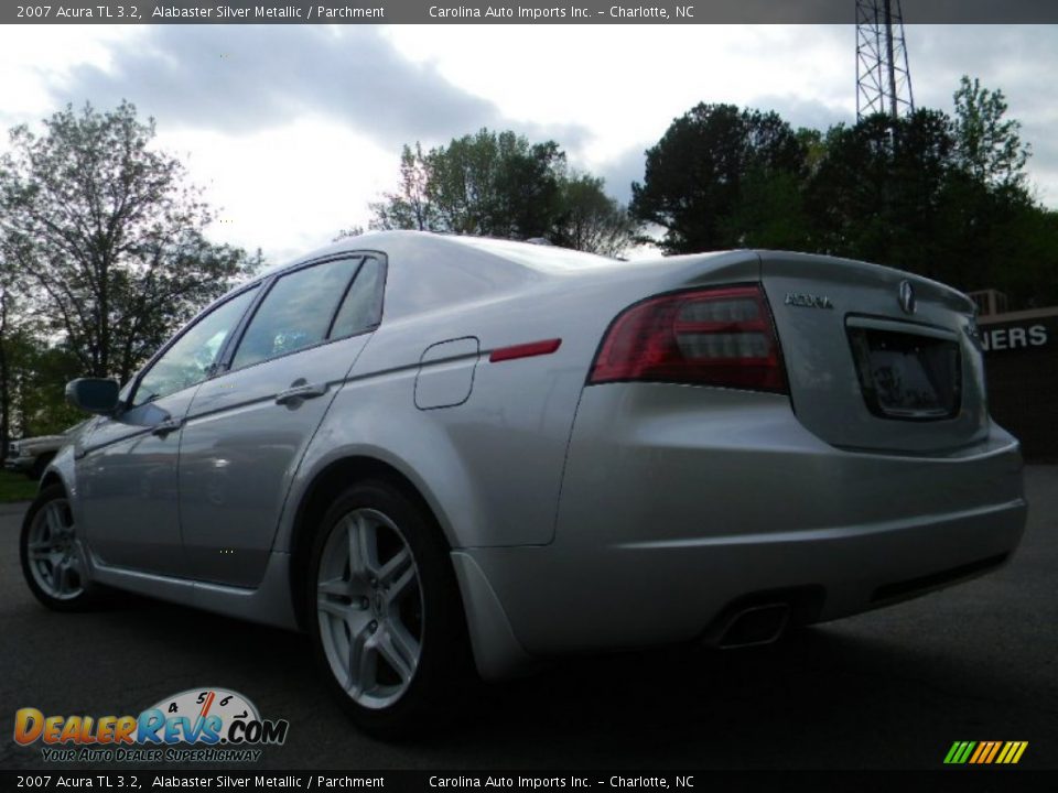 2007 Acura TL 3.2 Alabaster Silver Metallic / Parchment Photo #8
