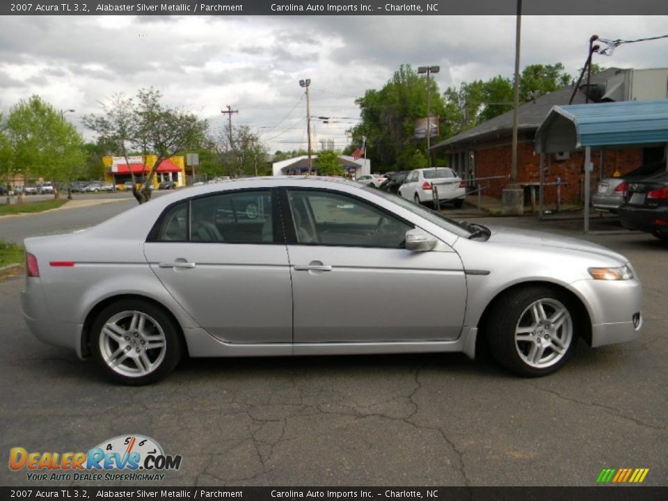 2007 Acura TL 3.2 Alabaster Silver Metallic / Parchment Photo #11