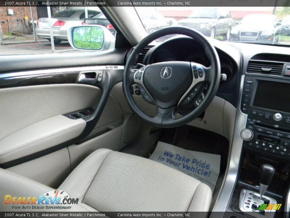 2007 Acura TL 3.2 Alabaster Silver Metallic / Parchment Photo #12