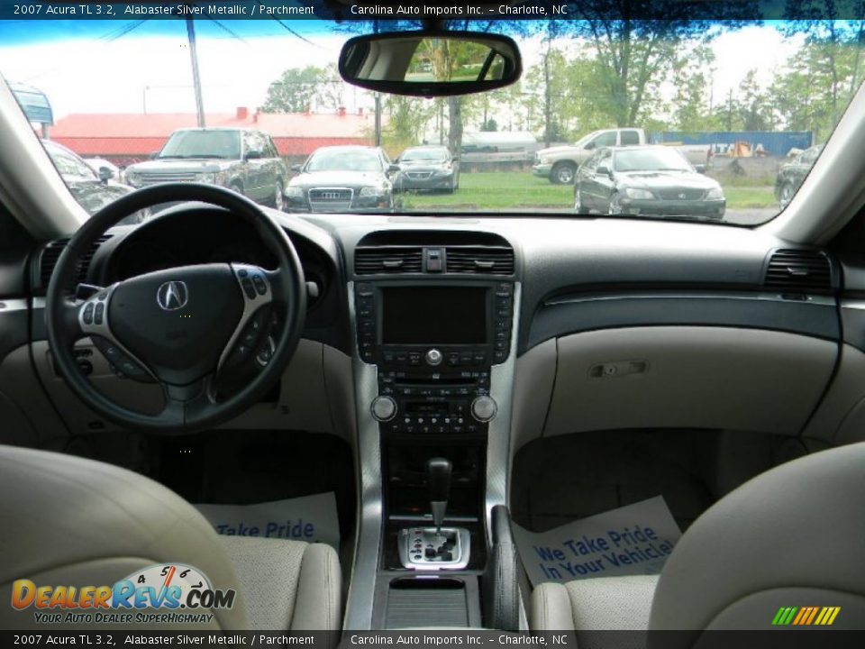 2007 Acura TL 3.2 Alabaster Silver Metallic / Parchment Photo #13