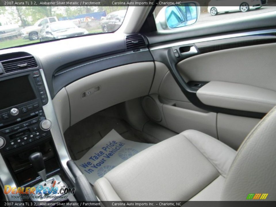 2007 Acura TL 3.2 Alabaster Silver Metallic / Parchment Photo #14
