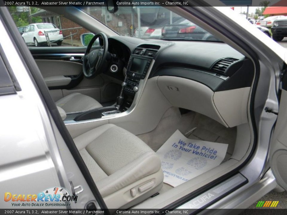 2007 Acura TL 3.2 Alabaster Silver Metallic / Parchment Photo #22