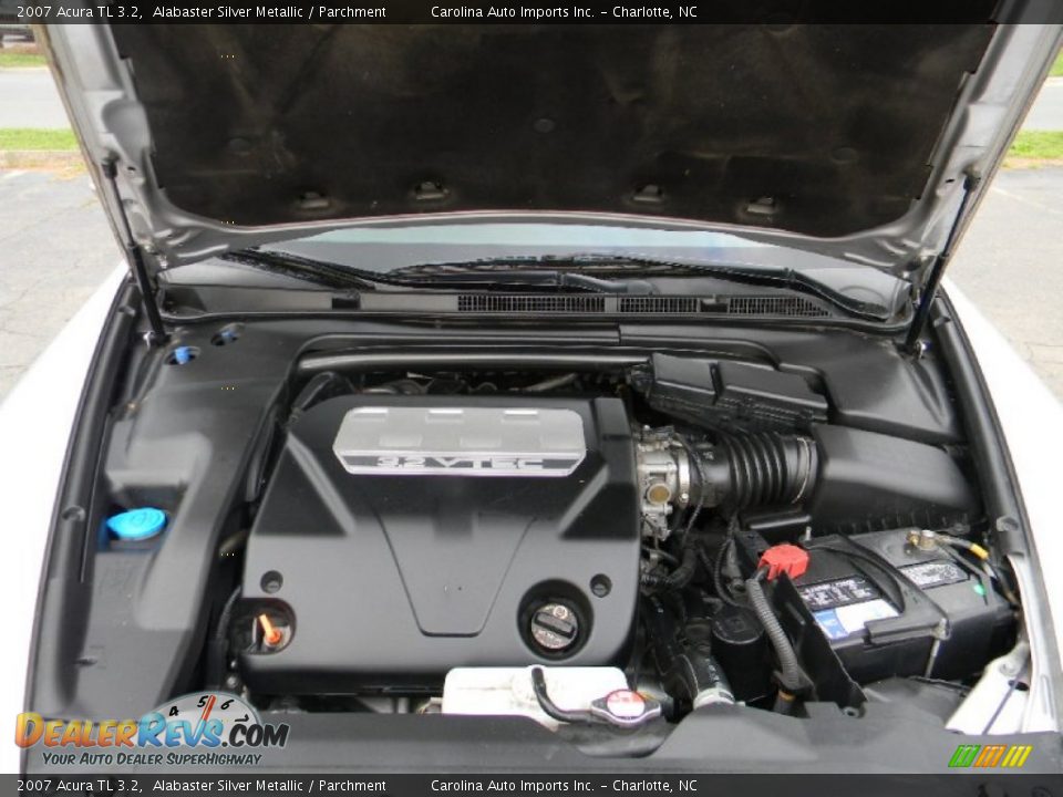 2007 Acura TL 3.2 Alabaster Silver Metallic / Parchment Photo #25