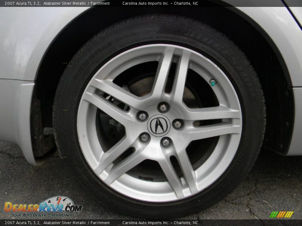 2007 Acura TL 3.2 Alabaster Silver Metallic / Parchment Photo #26
