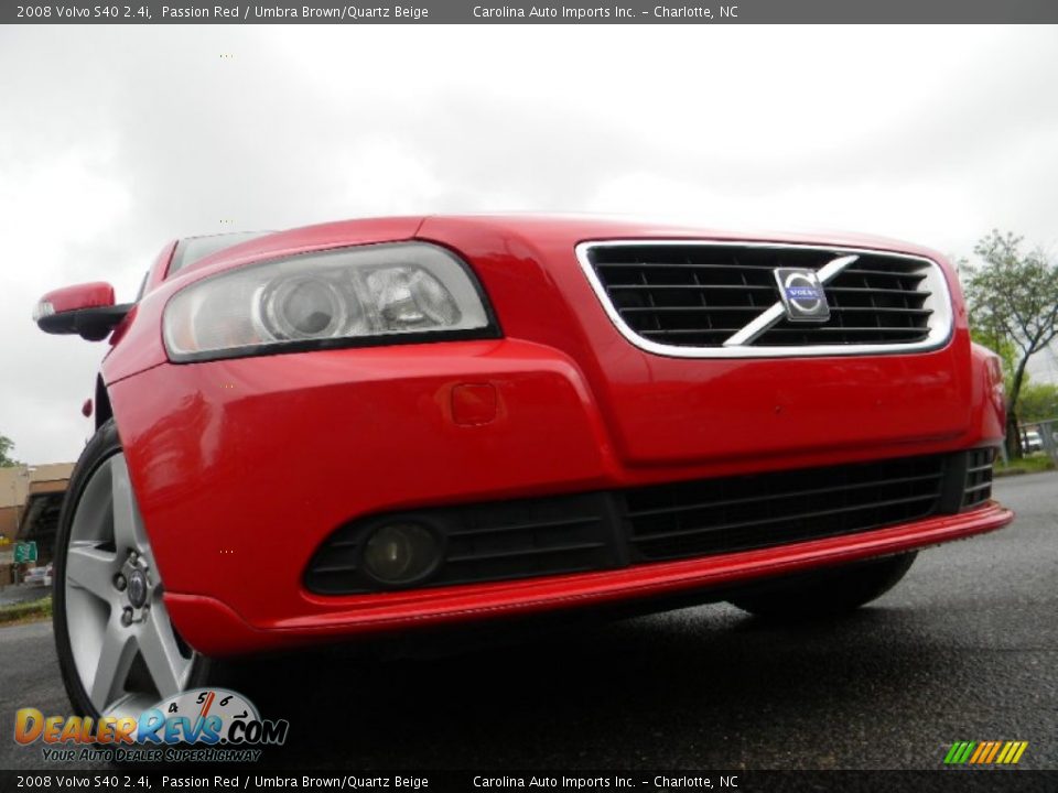 2008 Volvo S40 2.4i Passion Red / Umbra Brown/Quartz Beige Photo #1