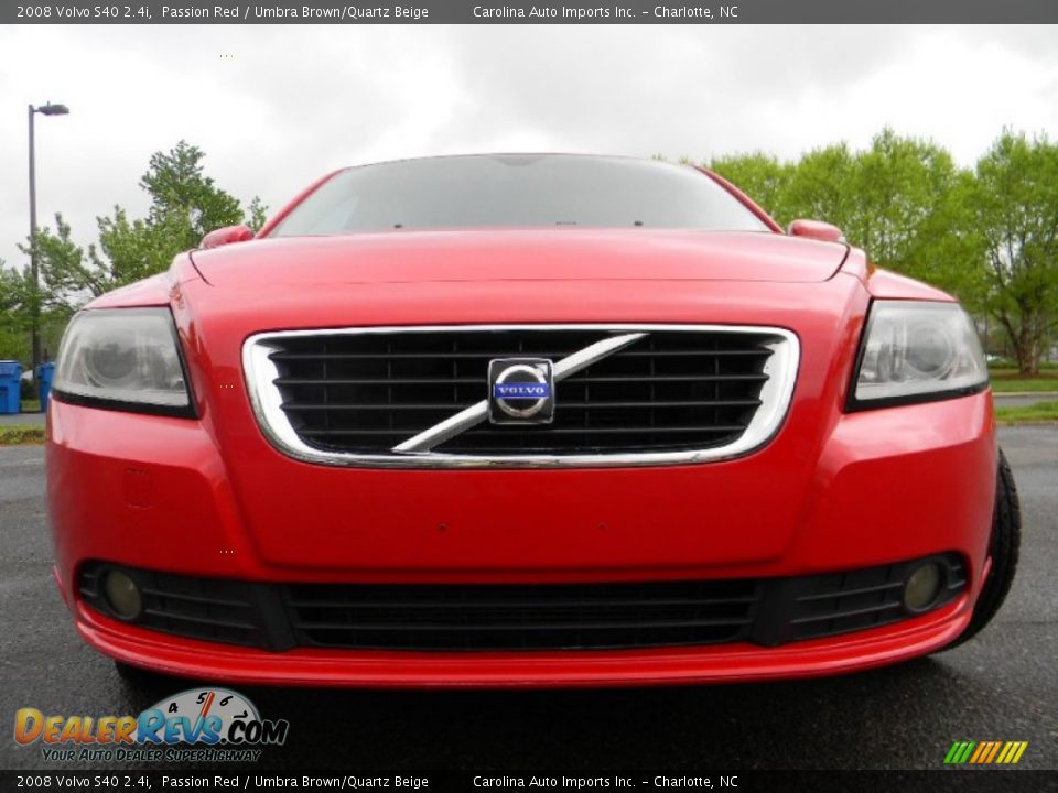 2008 Volvo S40 2.4i Passion Red / Umbra Brown/Quartz Beige Photo #4