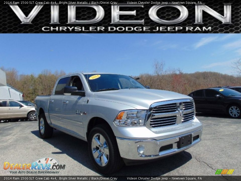 2014 Ram 1500 SLT Crew Cab 4x4 Bright Silver Metallic / Black/Diesel Gray Photo #1