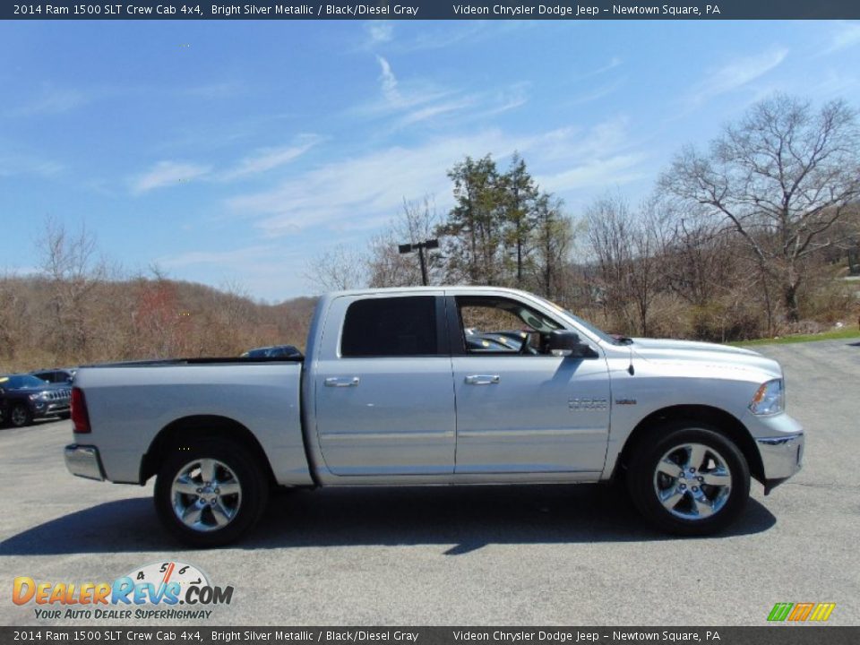 2014 Ram 1500 SLT Crew Cab 4x4 Bright Silver Metallic / Black/Diesel Gray Photo #2